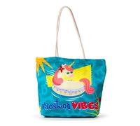 Puckator Vacation Vibes Unicorn Canvas Beach Bag