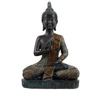 Puckator. Verdigris Thai Buddha 23cm Tall 4 Designs Meditation Mindfulness Metta - Single Prayer Hand