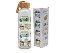 Puckator Volkswagen T1 Summer & Surf Glass Bottle with Bamboo Lid 500 ml