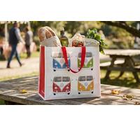 Puckator Volkswagen VW T1 Camper Bus Reusable Shopping Bag - Shoulder Bags - Handbags for Women - Canvas Tote Bags for Women - Shopping Hand Bag - Large Ladies Bags - Aesthetic Stuff Big Foldaway Bag