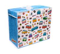 Puckator Volkswagen VW T1 Camper Bus Retro Zip Up Laundry Storage Bag - Washing Basket Large Storage Bags Laundry Basket Room Accessories For Men Laundry Storage Big Bags Clothes Bin Laundry Bins