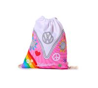 Puckator Volkswagen VW T1 Camper Bus Summer Love Drawstring Bag - Swimming Bag - Drawstring Bags For Kids - Gym Pe Bag - Festival Bags For Women - Gymnastics Bag - String Sport Bag Backpack Yoga Bag