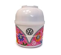 Puckator Volkswagen VW T1 Camper Bus Summer Love Round Bento - Lunch Box for Adults and Kids with Compartments - Snack Box - Food Containers With Lids - Stackable Snack Pots For Kids Meal Container
