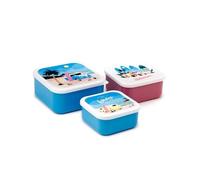 Puckator VW Volkswagen T1 Camper Bus The Waves are Calling Set of 3 Lunch Box Snack Storage M/L/XL - Lunchbox with Multi Compartments - Small Food Containers - Lunchbox for Adults and Kids Girls Boys