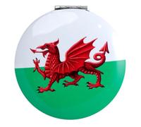 Puckator Wales Welsh Dragon Cymru Compact Mirror - Small Tiny Holiday Handbag Essentials Makeup Gift Sets For Women Teen Girls Compact Pocket Mirror - Cosmetics Mirrors - Stocking Fillers
