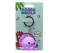 Puckator Wendy the Octopus Adoramals 3D PVC Keyring KEY277 | Acotis - Stainless Steel / PVC