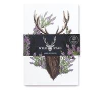 Puckator Wild Stag Recycled Paper A5 Notebook - School Teacher Student Homework Study Planner Notepad - Collage University Essentials Journals Planners - Jotter Uni Gifts Stationery Supplies