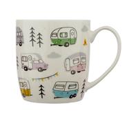 Puckator Wildwood Caravan Porcelain Tea Coffee Mug - Funny Home Accessories - Cute Gifts for Girlfriend - Large Mugs for Men Women Hot Drinks - Cute Cups Presents - Secret Santa Gift - Cup Set