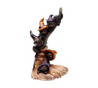 Puckator Witches Magical Black Cat Climbing Broomstick CAT203 | Acotis - Resin