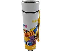 Puckator Yellow Submarine 450ml Insulated Hot & Cold Drinks Bottle with LED Temperature Display The Beatles Stainless Steel Water Bottle Cold for 24h and Hot for 6h Metal Water Bottles Thermos Flask