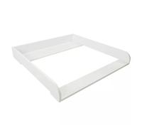 Puckdaddy Ferdinand Changing mat - 80x71x9.5 cm, Wooden Changing mat in White, Changing Table top Suitable for chests of Drawers, incl. mounting Material for Wall mounting