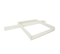 Puckdaddy Lennard Changing mat - 159.5x78x10 cm, Wooden Changing mat in White, Changing Table top Compatible with chests of Drawers, incl. mounting Material for Wall mounting