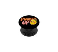 Pucker Up Cute Lemon Funny Fruit Playful Typography Design PopSockets Adhesive PopGrip
