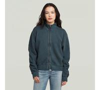 Puckering Relaxed Sweater Jacket - Dark blue - Women XL