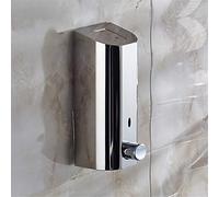 PUCLST Bathroom Stainless Steel Soap Dispenser Hand Sanitizer Hotel Soap Liquid Bottle Wall Shower Gel Box Soap and Lotion Dispenser (Color : Silver, Size : 1 Head)