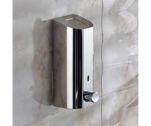 PUCLST Bathroom Stainless Steel Soap Dispenser Hand Sanitizer Hotel Soap Liquid Bottle Wall Shower Gel Box Soap and Lotion Dispenser (Color : Silver, Size : 1 Head)