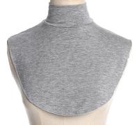 Puco Womens Turtleneck Fake Collar Islamic Hijab Extensions Solid Color Mock Neck Cover Half Top Blouse Detachable Hijab Neck Warmer Half Shirts For Women Crop Top