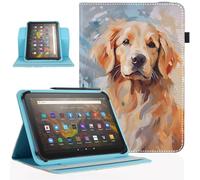Pudazvi Universal 11 11.5 Inch Android Tablet Case,360 Degree Rotatable Kickstand Multiple Viewing Stand Case Cover for 10.5" 10.9" 11" 11.5" and All 10.5-11.5 Inch Touchscreen Tablet,Painting Dog