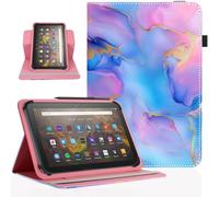 Pudazvi Universal 11 12 Inch Android Tablet Case,360 Degree Rotatable Kickstand Multiple Viewing Stand Cover for 10.9" 11" 11.5" 12" and All 10.9-12 Inch Touchscreen Tablet,Pink Marble