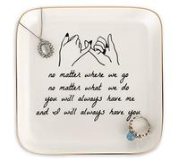 PUDDING CABIN Friend Gifts for Women -No Matter Where We Go, No Matter What We Do, You Will Always Have Me, and I Will Always Have You! -Gifts for Friends Going Away Friendship Ceramic Ring Dish
