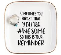 PUDDING CABIN Inspirational Gifts for Women Ring Dish You're Awesome So This is Your Remind Birthday Gifts for Women Unique, Friends Gifts for Her Mom Sister Coworker