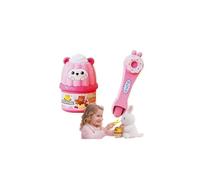 Pudding Feeding Toy, Simulation Snack Pudding Toy with Spoon, Pretend Play Food Kitchen Accessories, Perfect for Doll Role Play for 3 4 5 6 7 Year Old Girls (Pink E)