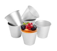 Pudding Moulds,6 PCS Muffin Cases Aluminum Egg Tart Mold Nonstick Cake Tins Mould Baking Cups Mini Cupcake Mould Dariole Moulds for Making Sweet and Savoury Treats