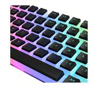 Pudding PBT Keycaps 129 Keys Double Shot Translucent For 60% 80% Full Size Layout OEM Profile For RGB Mechanical Gaming Keyboard(Black)