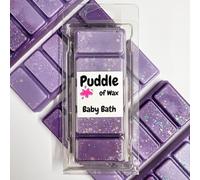 Puddle of Wax - Baby Bath Soy Wax Melt Snap Bar - 50g - Calm & Relaxing Scent - Vegan Friendly - Made in the UK