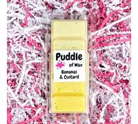 Puddle of Wax - Bananas & Custard Soy Wax Melt Snap Bar - 50g - Sweet Scent - Vegan-Friendly - Made in the UK