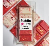 Puddle of Wax - Cherry Bakewell Soy Wax Melt Snap Bar - 50g - Sweet Scent - Vegan Friendly - Made in the UK