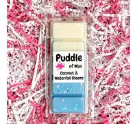 Puddle of Wax - Coconut & Waterfall Blooms Soy Wax Melt Snap Bar - 50g - Calm & Relaxing Scent - Vegan Friendly - Made in the UK