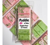 Puddle of Wax - English Pear & Freesia Soy Wax Melt Snap Bar - 50g - Floral Scent - Vegan Friendly - Made in the UK