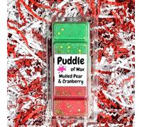Puddle of Wax - Mulled Pear & Cranberry Soy Wax Melt Snap Bar - 50g - Christmas Scent - Vegan Friendly - Made in the UK