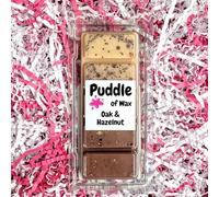 Puddle of Wax - Oak & Hazelnut Soy Wax Melt Snap Bar - 50g - Woody Scent - Vegan Friendly - Made in the UK