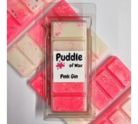 Puddle of Wax - Pink Gin Soy Wax Melt Snap Bar - 50g - Cocktail Scent - Vegan Friendly - Made in the UK