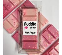 Puddle of Wax - Pink Sugar Soy Wax Melt Snap Bar - 50g - Sweet Scent - Vegan Friendly - Made in the UK