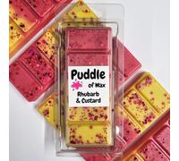 Puddle of Wax - Rhubarb & Custard Soy Wax Melt Snap Bar - 50g - Sweet Scent - Vegan Friendly - Made in the UK