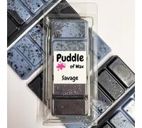 Puddle of Wax - Savage Soy Wax Melt Snap Bar - 50g - Aftershave Scent - Vegan Friendly - Made in the UK