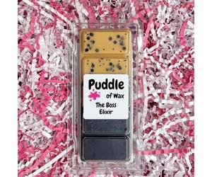 Puddle of Wax - The Boss Elixir Soy Wax Melt Snap Bar - 50g - Aftershave Scent - Vegan Friendly - Made in the UK