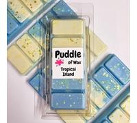 Puddle of Wax - Tropical Island Soy Wax Melt Snap Bar - 50g - Fruity Scent - Vegan Friendly - Made in the UK