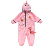 Puddle Suit 2-3-Baby Dinosaur Raincoat Overall Rain Suit Cute Jumpsuit Conjoined Rain Jacket Camo Pu Coated Durable Colorful Kid