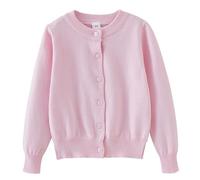 Puddle Suit Kids Baby Knitted Solid Color Cardigan Uniform Button Up Down Sweaters Jumpers Long Sleeve Tops Pink 12-18 Months