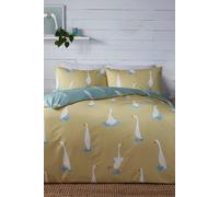 Fusion Puddles The Duck Duvet Cover Set in Yellow, Size Single, Polyester/Cotton | Charlies