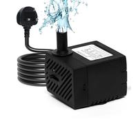 Puddry Small Water Feature Pump, Mini Submersible Water Pump (180L/H, 3W) with 4.6ft Power Cable 1 Nozzle, Adjustable Ultra Quiet Water Pump for Fish Tank, Pet Fountains, Pond, Aquarium, Hydroponics