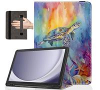 Pudiceva Case for Samsung Galaxy Tab A11+/A9+ Plus 5G 11 Inch 2025/2023 Model, Premium PU Leather Slim Fit Smart Stand Cover with Auto Wake/Sleep,Sea Turtle