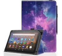 Pudiceva Universal 10 10.1 Inch Android Tablet Case,Slim Folding Stand Cover for All 9"-10.5" Touchscreen Tablet Case with Stylus Pen Holder,Starry Sky 05