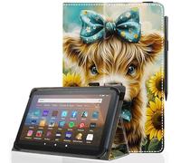 Pudiceva Universal 10 10.1 Inch Android Tablet Case,Slim Folding Stand Cover for All 9"-10.5" Touchscreen Tablet Case with Stylus Pen Holder,Lovely Animals