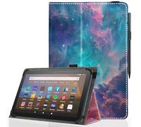 Pudiceva Universal 10 10.1 Inch Android Tablet Case,Slim Folding Stand Cover for All 9"-10.5" Touchscreen Tablet Case with Stylus Pen Holder,Starry Sky 06