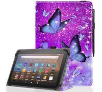 Pudiceva Universal 11 11.5 Inch Android Tablet Case,Slim Folding Stand Cover for 10.5 "10.9" 11" 11.5" and All 10.5"- 11.5" Touchscreen Tablet Case with Stylus Pen Holder,Butterfly 01